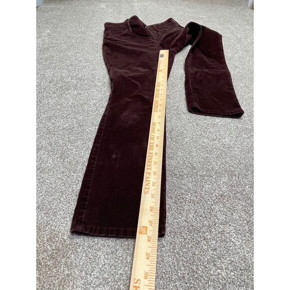 NYDJ womens corduroy legging jeans sz 10P 9” rise brown stretch denim - Picture 6 of 12